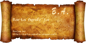 Barta Agnéta névjegykártya